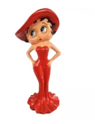 STATUE BETTY BOOP 60CM CHAPEAU ROUGE