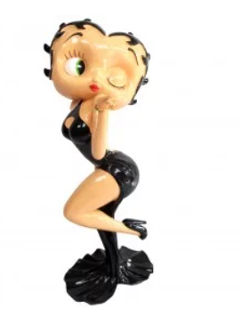 STATUE BETTY BOOP 120CM BISOUS NOIR