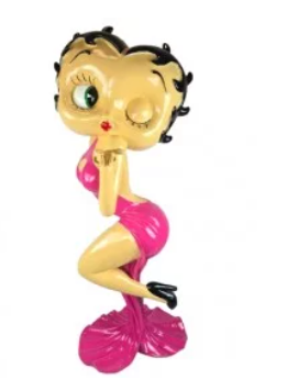 STATUE BETTY BOOP 120CM BISOUS ROSE