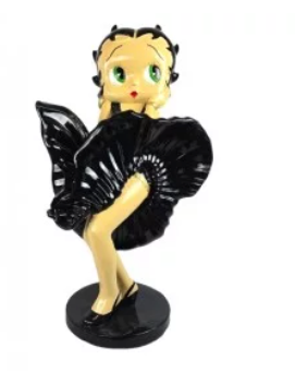 STATUE BETTY BOOP 90CM MARILYN NOIR