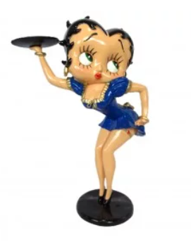STATUE BETTY BOOP 50CM SERVICE BLEU