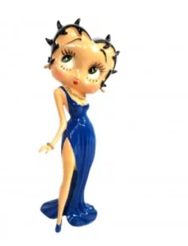 STATUE BETTY BOOP 40CM FENTE BLEUE