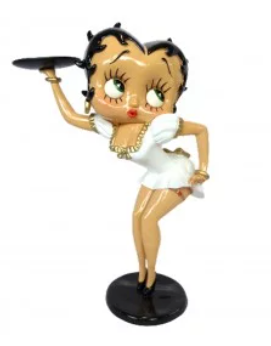 STATUE BETTY BOOP 50CM SERVICE BLANC