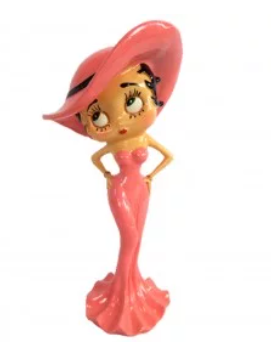 STATUE BETTY BOOP 30CM CHAPEAU ROSE