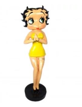 STATUE BETTY BOOP 85CM MAIN JOINTE JAUNE