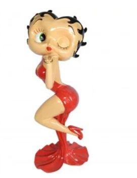 STATUE BETTY BOOP 120CM BISOUS ROUGE