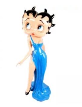 STATUE BETTY BOOP 95CM FENTE BLEUE