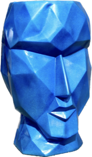 Pot de fleur avec un visage Pot de fleur avec un visage