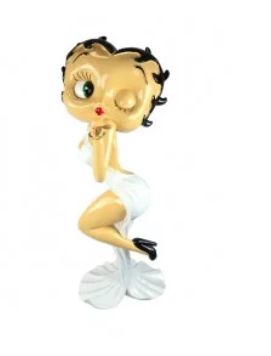 STATUE BETTY BOOP 120CM BISOUS BLANC