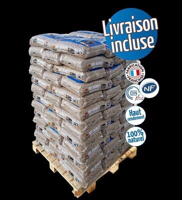 Granulés de Bois WOODSTOCK 1 Palette de 78 Sacs de 15 Kg