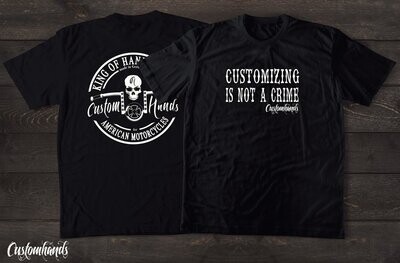 Customhands T-Shirt Motiv: Customizing is not a crime / Customhands Logo