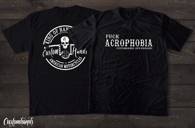 Customhands T-Shirt Motiv: F*#k acrophobia / Customhands Logo