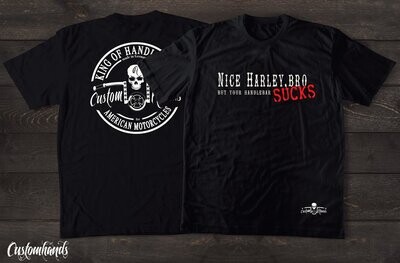 Customhands T-Shirt Motiv: Nice Harley bro... / Customhands Logo