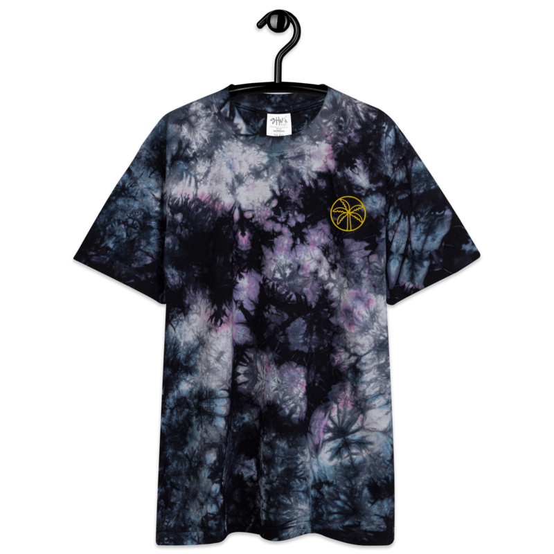 Embroidered Oversized Tie-Dye Shirt