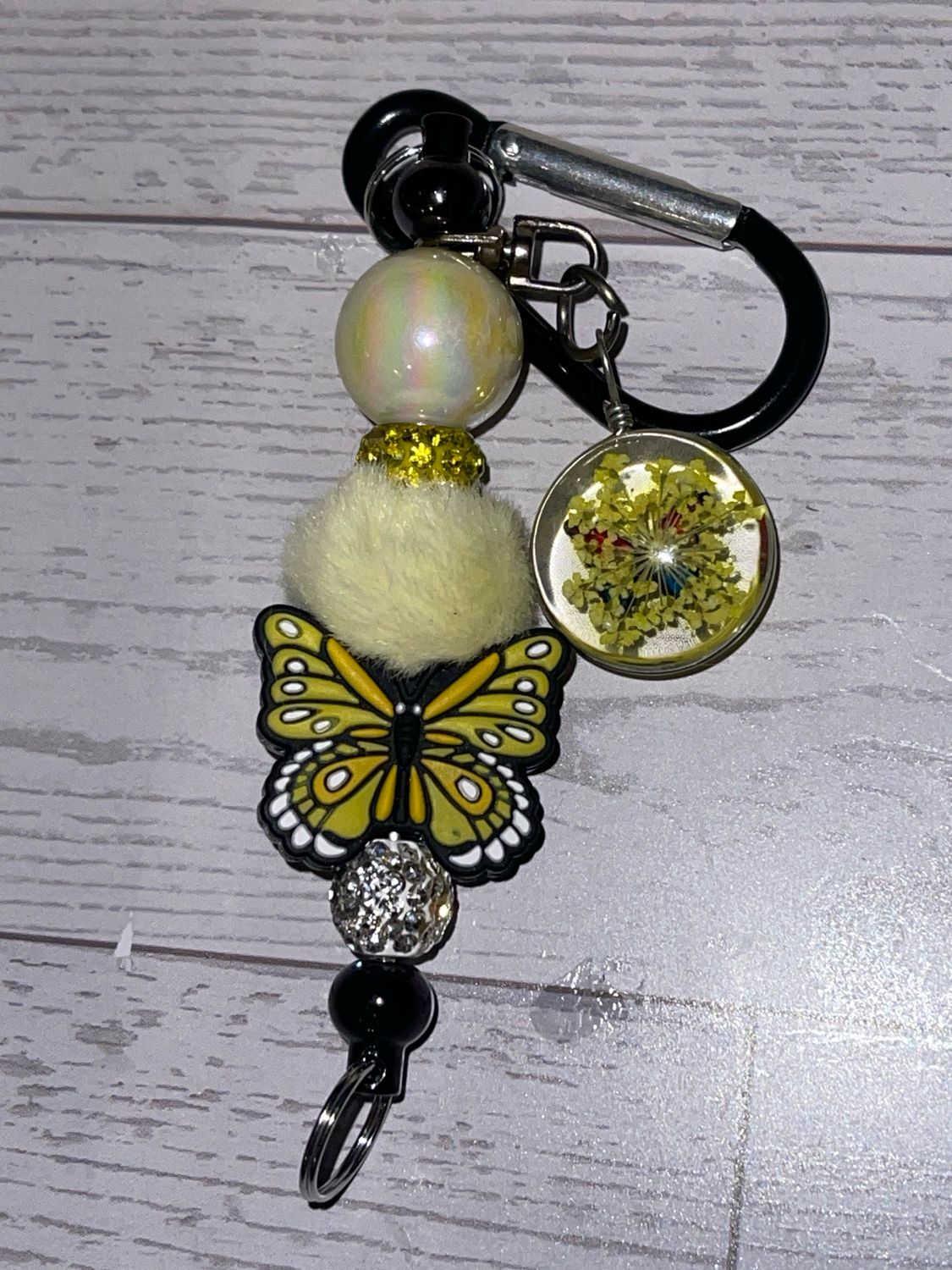 Yellow Butterfly Keychain