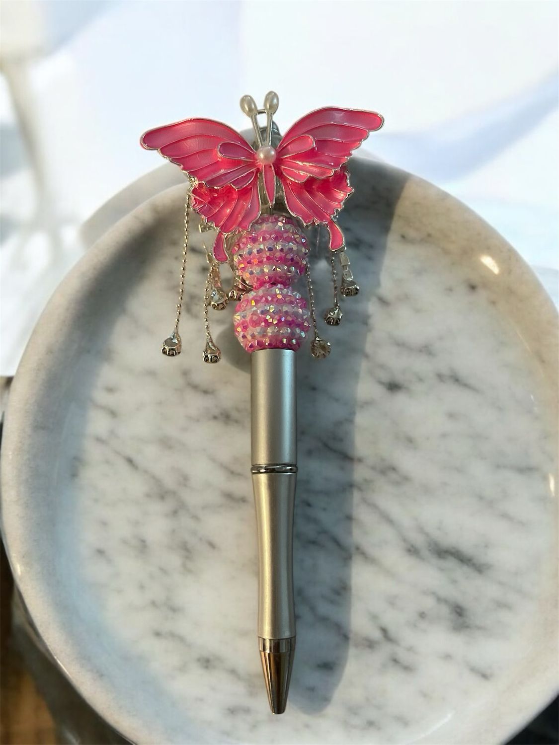 Beautiful Pink Butterfly Pen