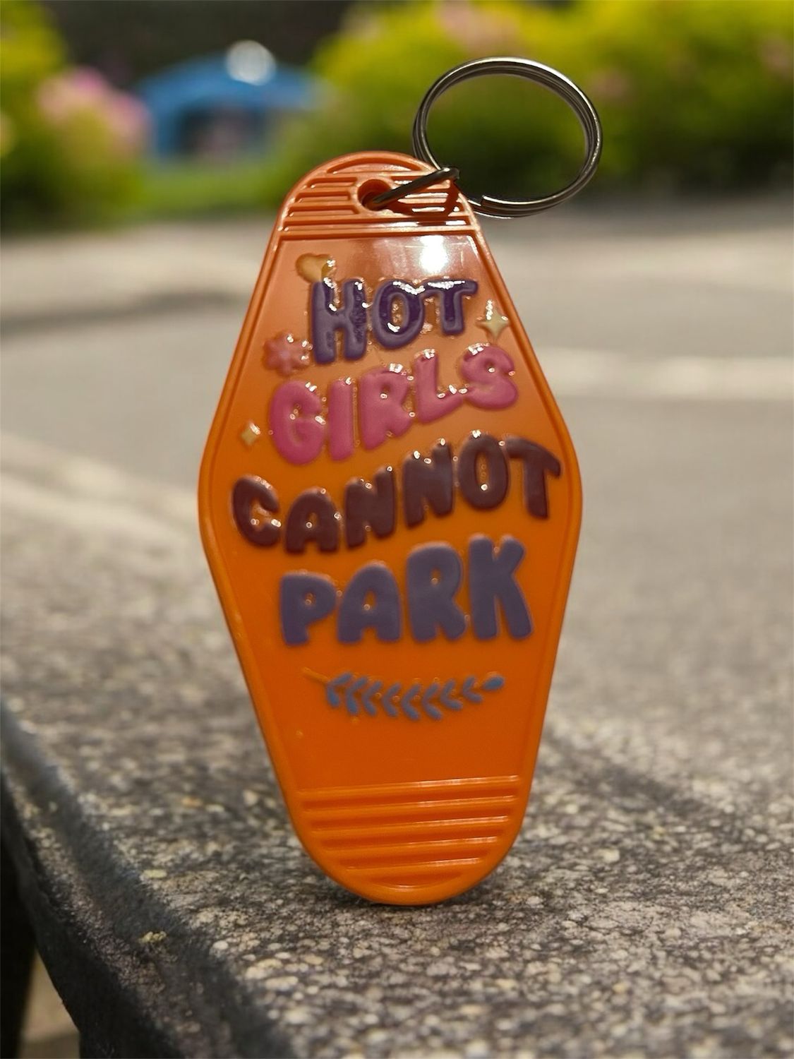Hot Girls Cannot Park Hotel Keychain