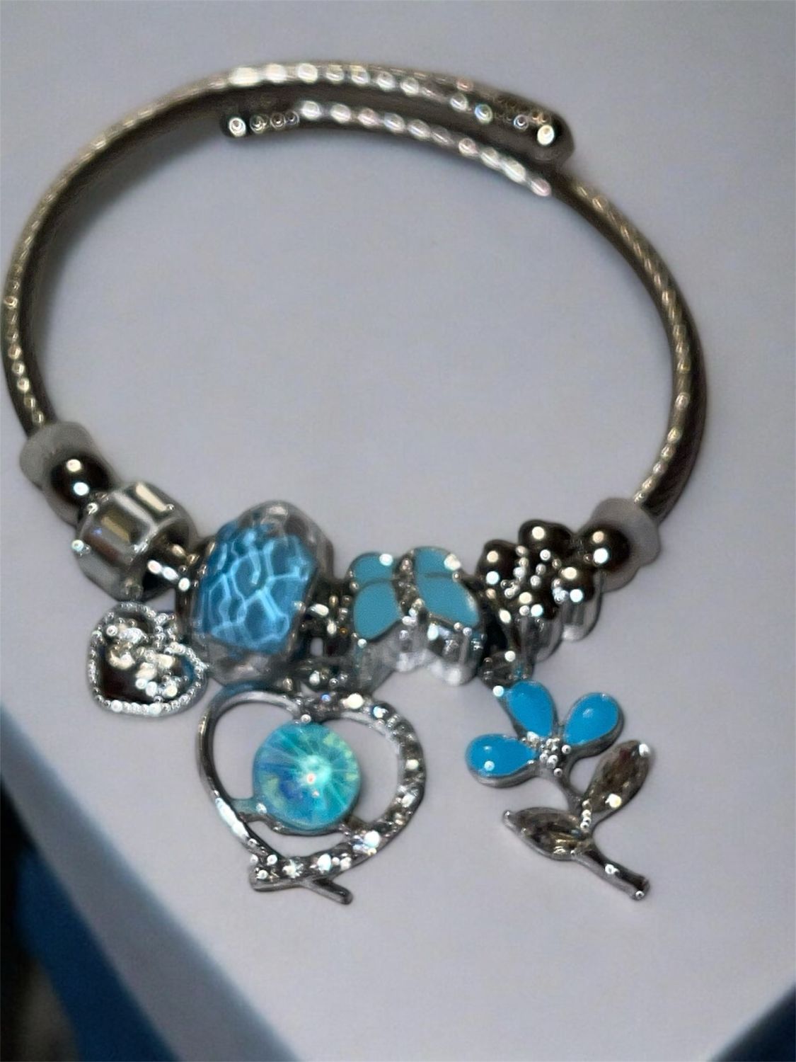 Blue Flower Bracelet