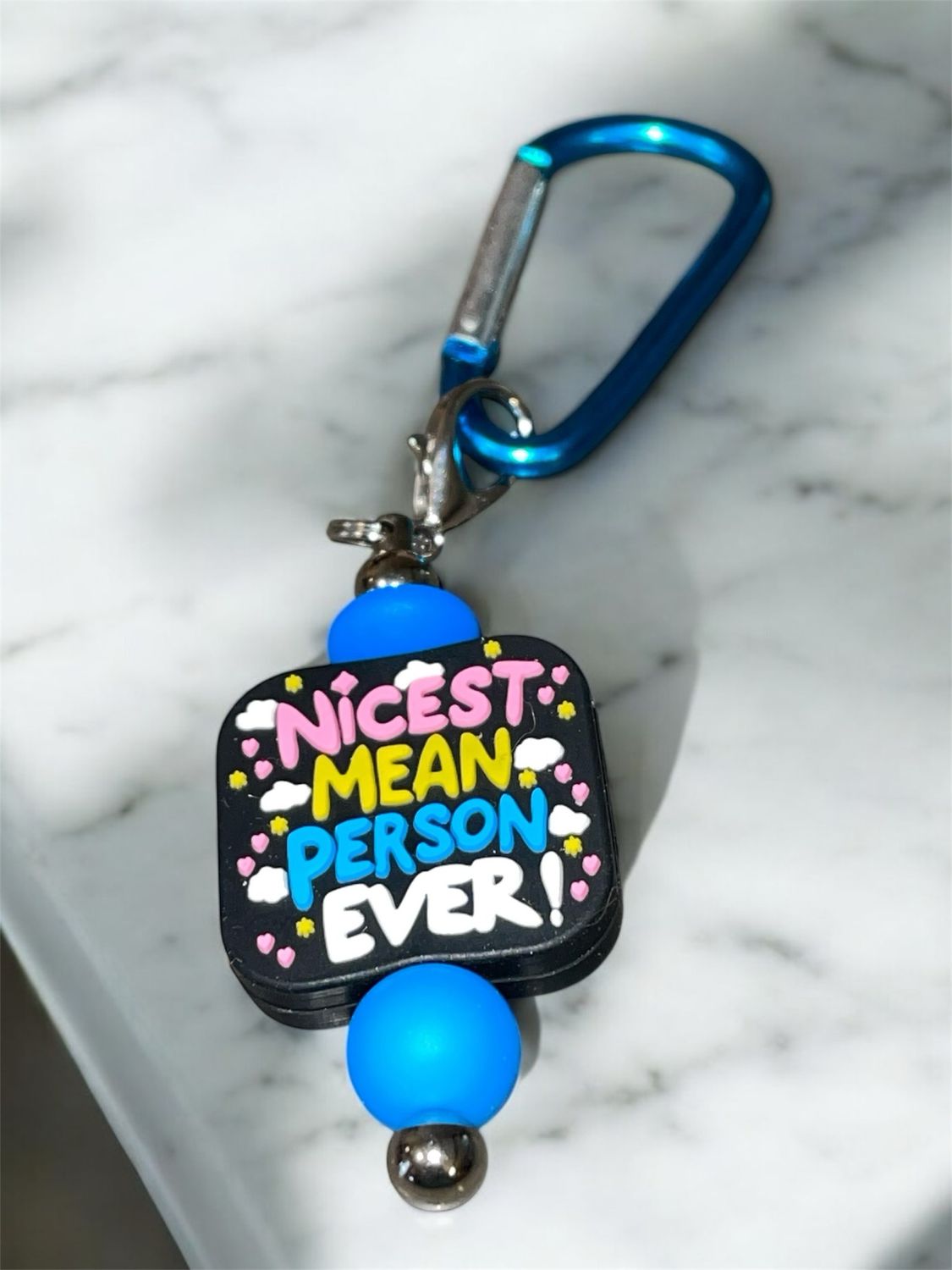 Nicest Mean Person Ever Keychain