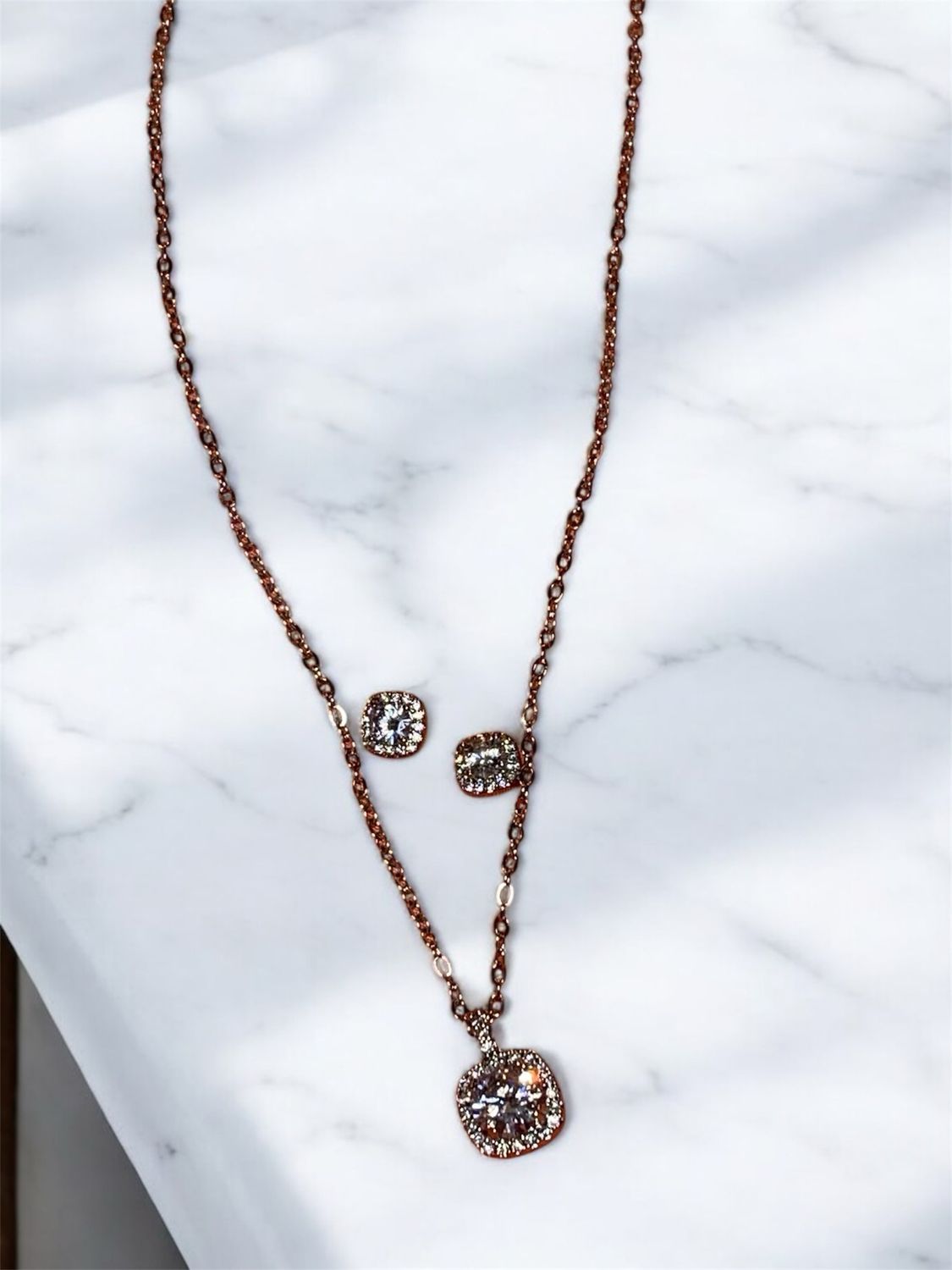 What A Gem In Silver Necklace Set