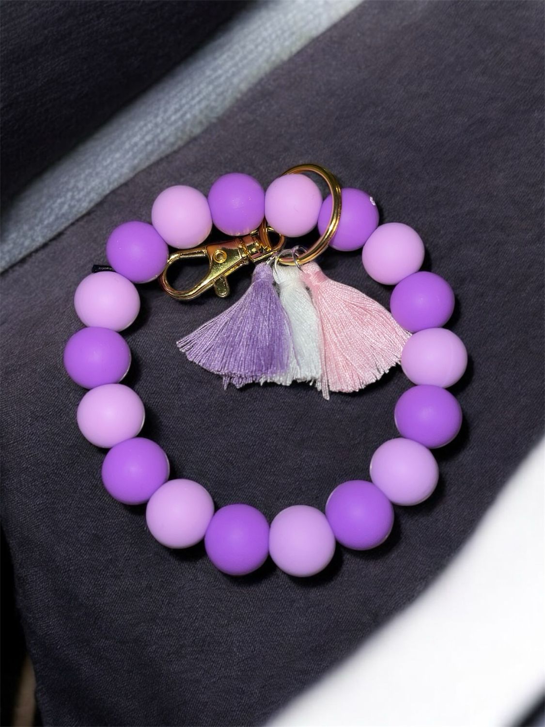 Pretty Purples Keychain Wristlet