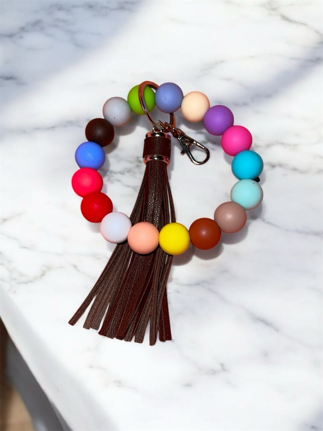 Multi Colored Keychain Wristlet