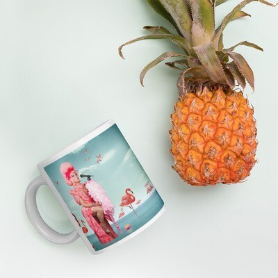 Mug Blanc Brillant Mado Flamant