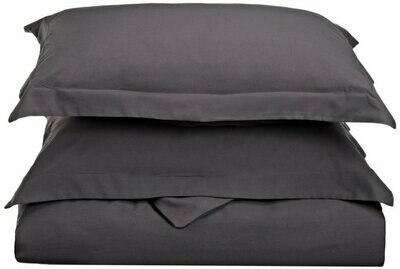 Queen/Full Duvet Cover Set - Charcoal