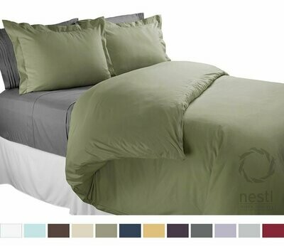 Queen/Full Duvet Cover Set - Sage