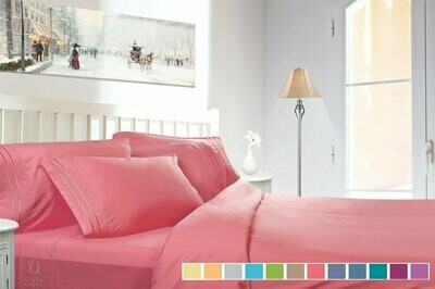 Queen Sheet Set - Coral