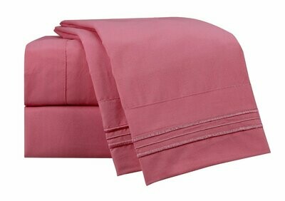Queen Sheet Set - Coral