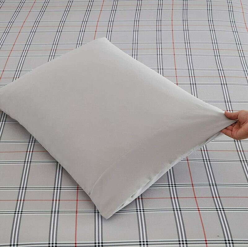King Sheet Set with Shams - Burberry Grey  - In Stock