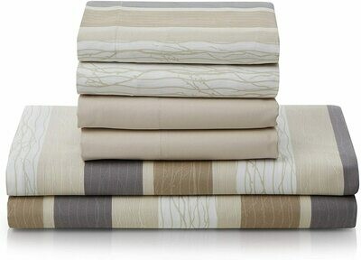 Queen Sheet Set with Shams - Earth Stripe