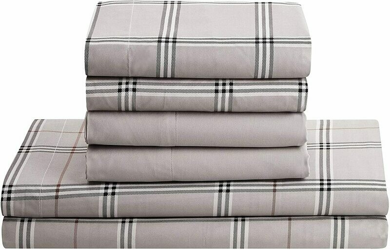 King Sheet Set with Shams - Burberry Grey  - In Stock