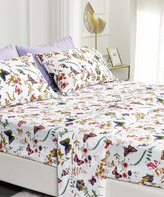 Queen 6-pc Sheet Set - Butterfly