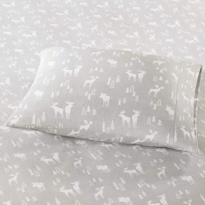 Queen Flannel Sheet Set - Moose