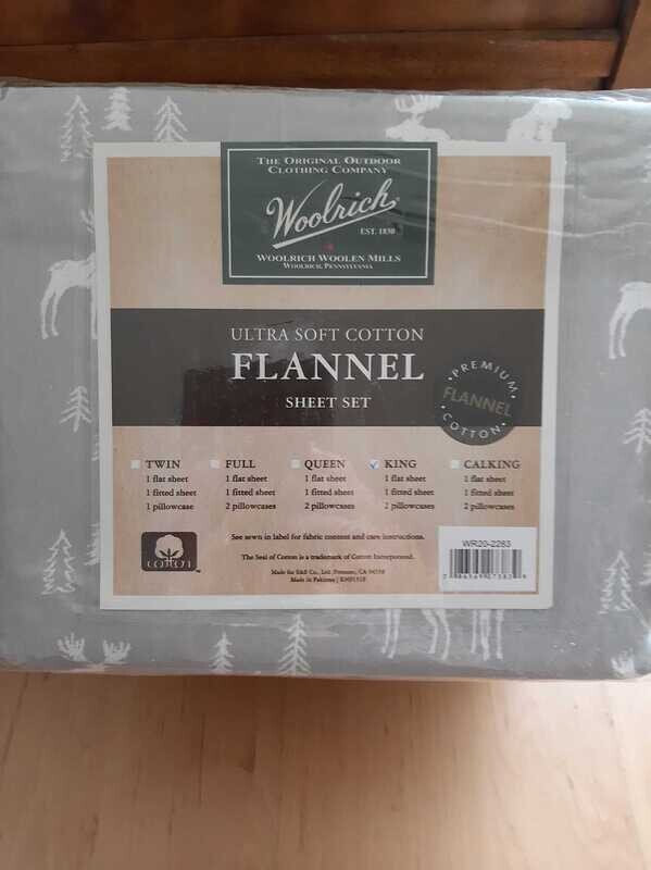 Queen Flannel Sheet Set - Moose