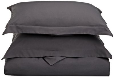 Queen/Full Duvet Cover Set - Charcoal