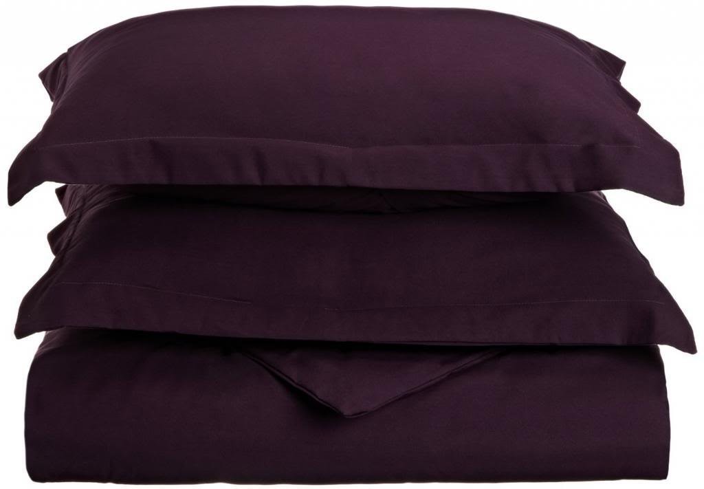 Queen/Full Duvet Cover Set - Eggplant
