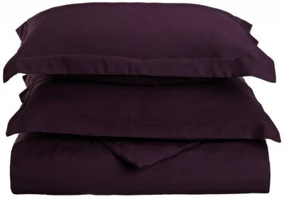 Queen/Full Duvet Cover Set - Eggplant