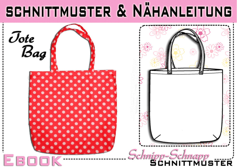 pdf.Nähanleitung +Schnitt Ebook TOTE BAG / BAG TO GO