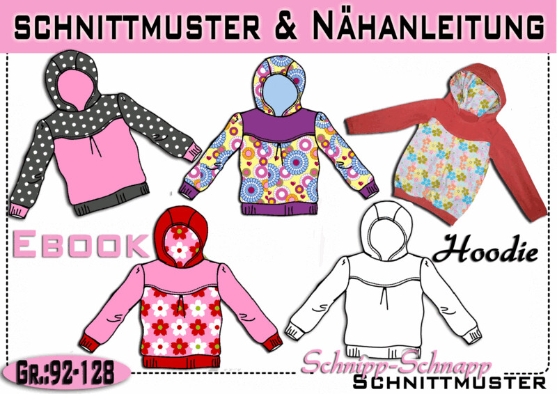 pdf.Schnittmuster Hoodie 92-128