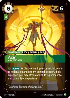 Azir Ascendant (Foil) [SPIRITFORGED 050] - NM