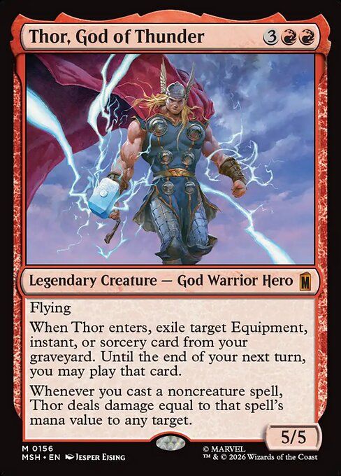 Thor, God of Thunder (Traditional Foil) [MSH 156] - NM