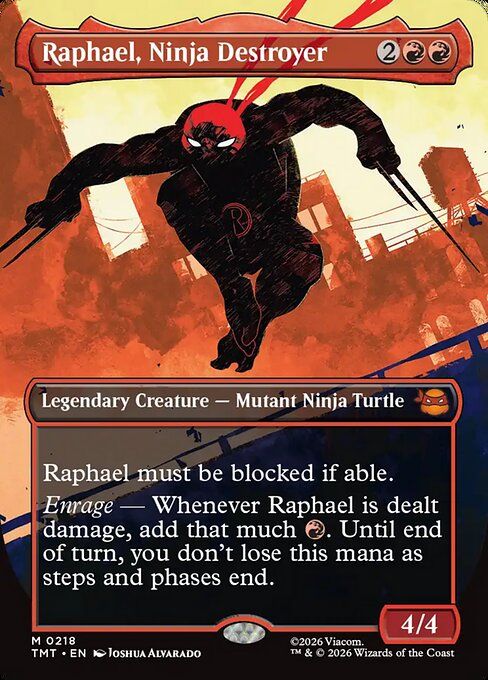 Raphael, Ninja Destroyer (Borderless Foil) [TMT 218] - NM