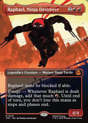 Raphael, Ninja Destroyer (Borderless Foil) [TMT 218] - NM