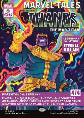 Thanos, the Mad Titan (Borderless Foil) [MSH 400] - NM