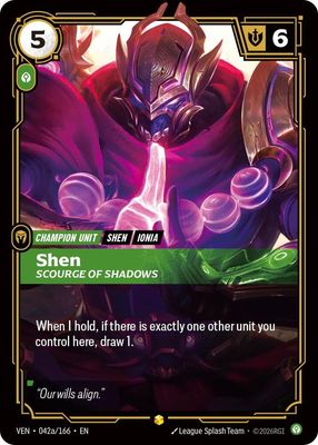 Shen - Scourge of Shadows (Alternate Art) (Foil) [VENDETTA 042a/166] - NM
