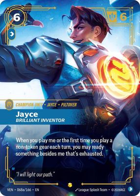 Jayce - Brilliant Inventor (Alternate Art) (Foil) [VENDETTA 068a/166] - NM