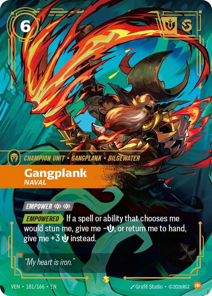 Gangplank, Naval (Overnumbered) (Foil) [VENDETTA 181/166] - NM